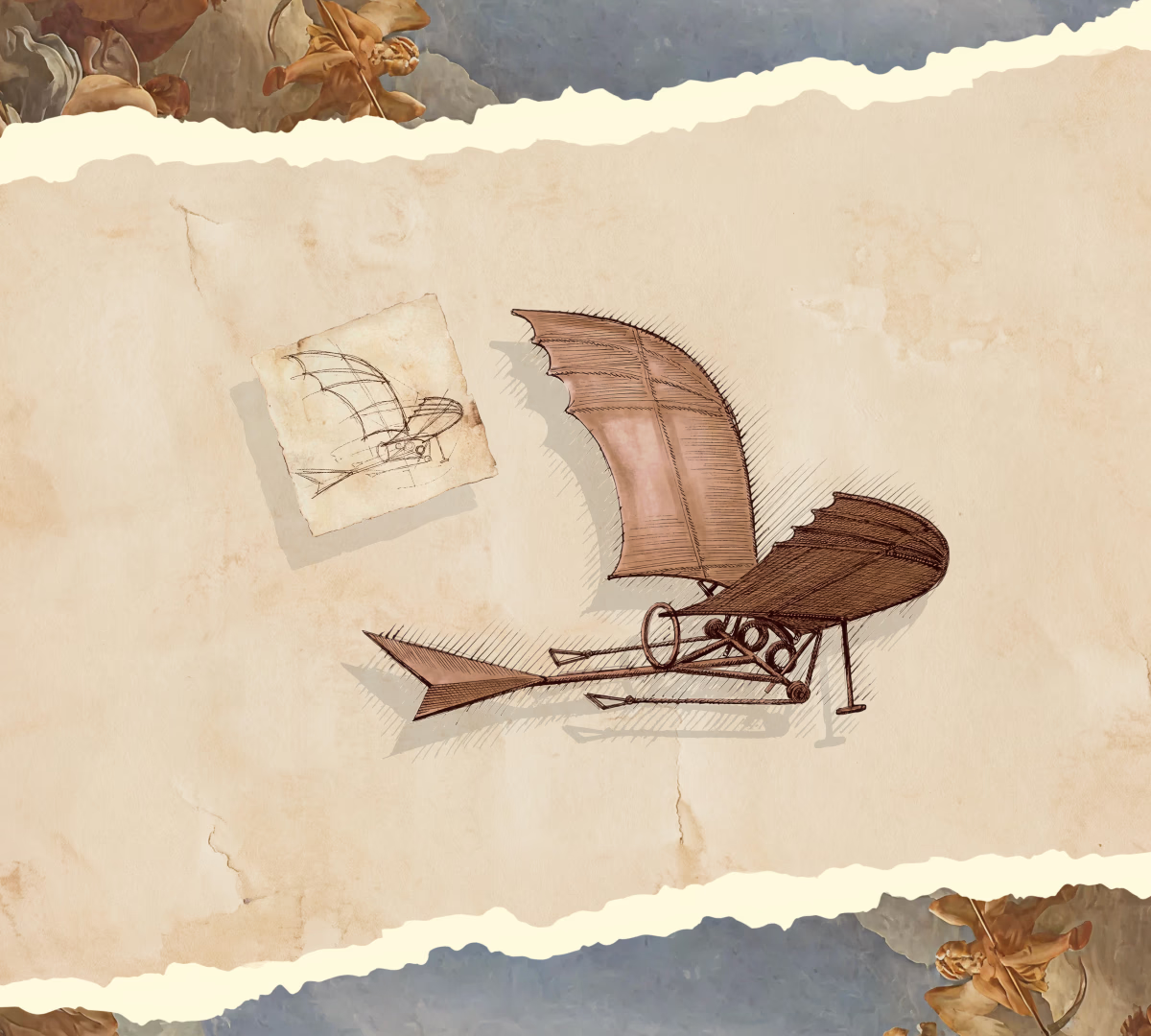 Renaissance parchment sketch, scientific mastery